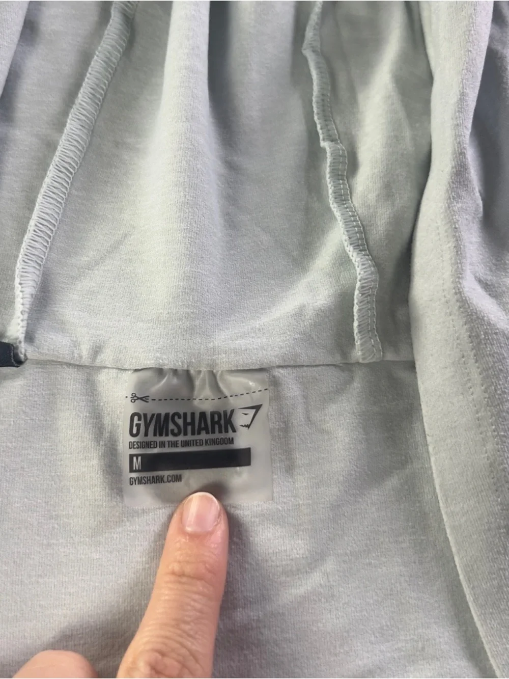 Gymshark Hoodie Womens Medium Light Green Cropped Long Sleeve Athletic Preppy - Picture 5 of 7